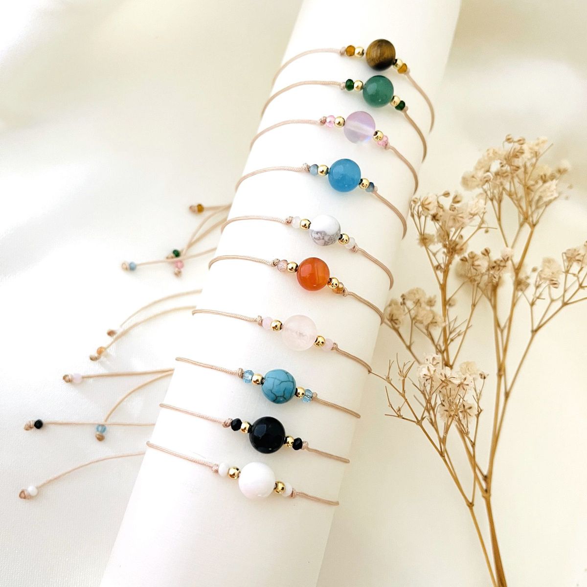 GENERICO - Pack 10 Pulseras Surtidas Cuarzos - Ericka