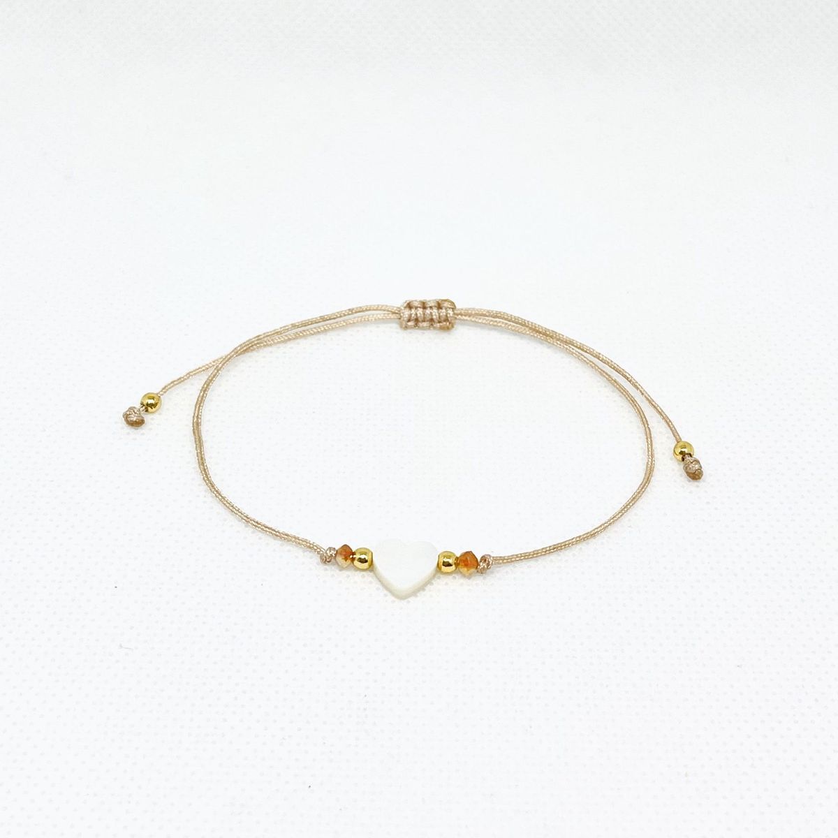 GENERICO - Pack 12 Pulseras con Corazón Nácar - Jana