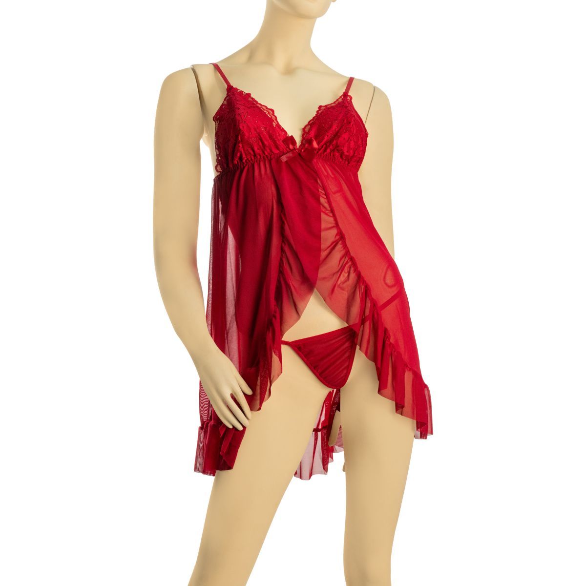 GENERICO - Lencería Erótica Babydoll - Color Rojo Talla M