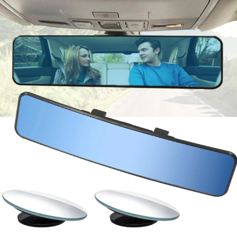 GENERICO - Pack Punto Ciego Retrovisor Ancho Panorámico Antireflejo KIT