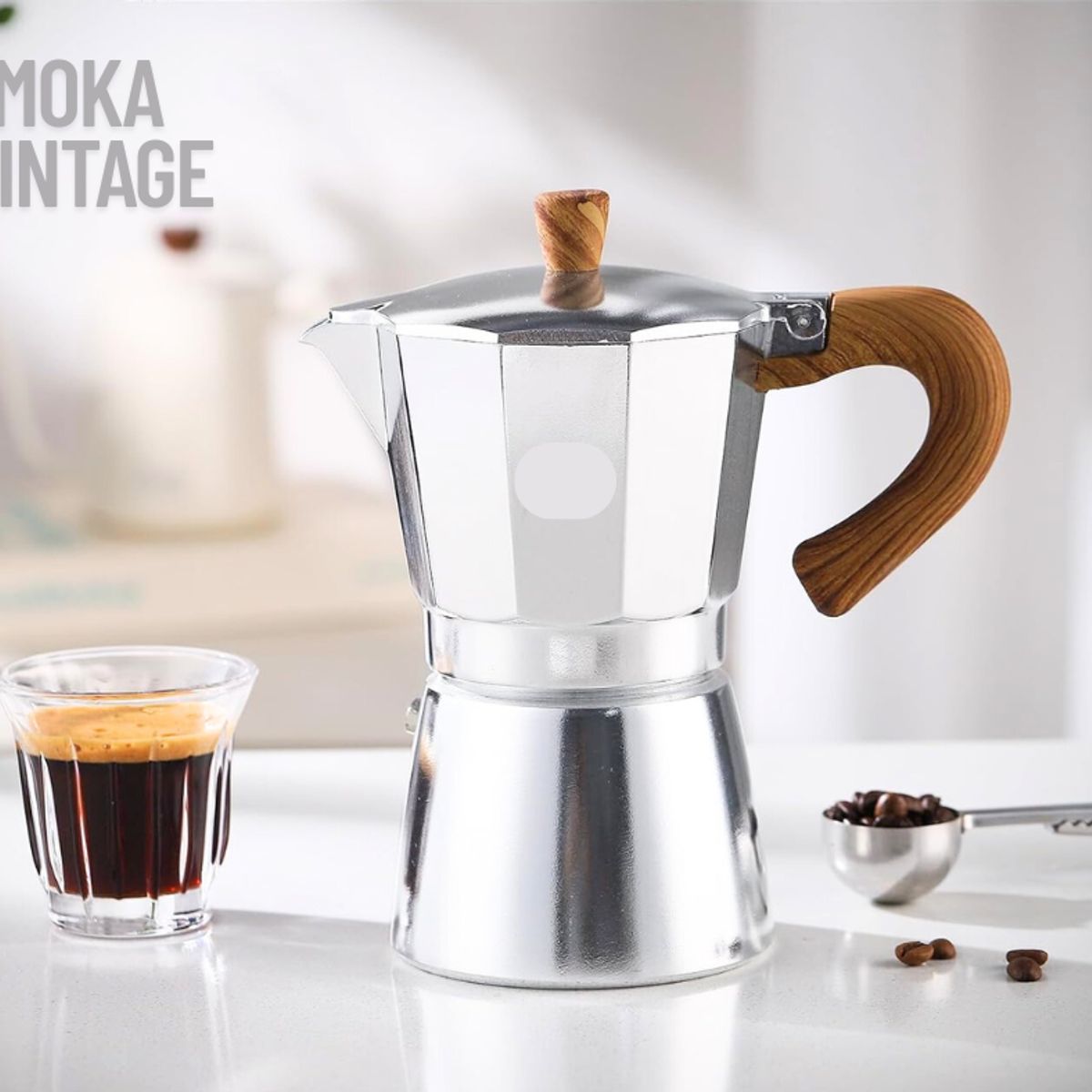 GENERICO - Cafetera italiana vintage 300 ml