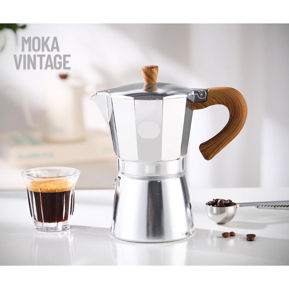 GENERICO - Cafetera italiana vintage 300 ml