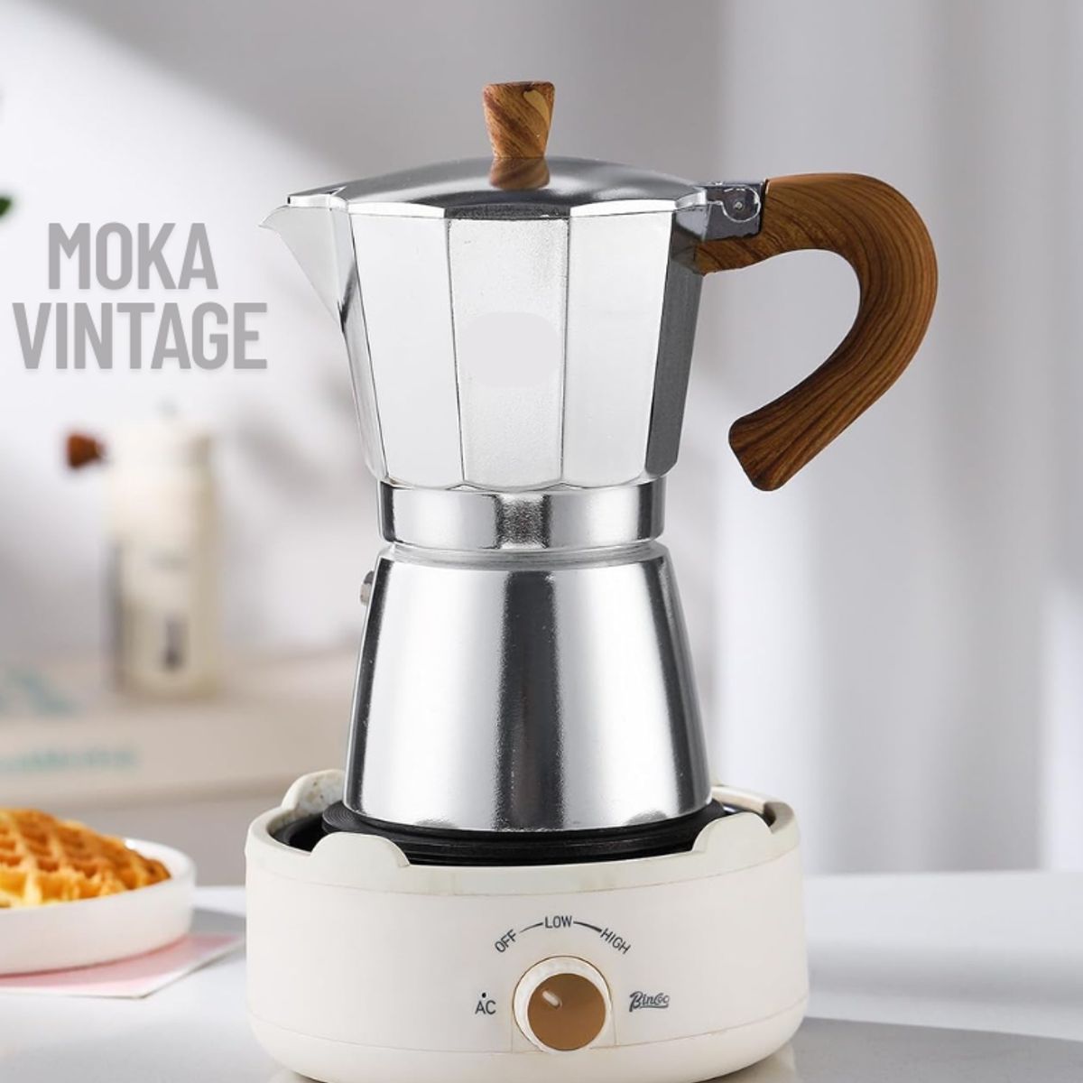 GENERICO - Cafetera italiana vintage 300 ml