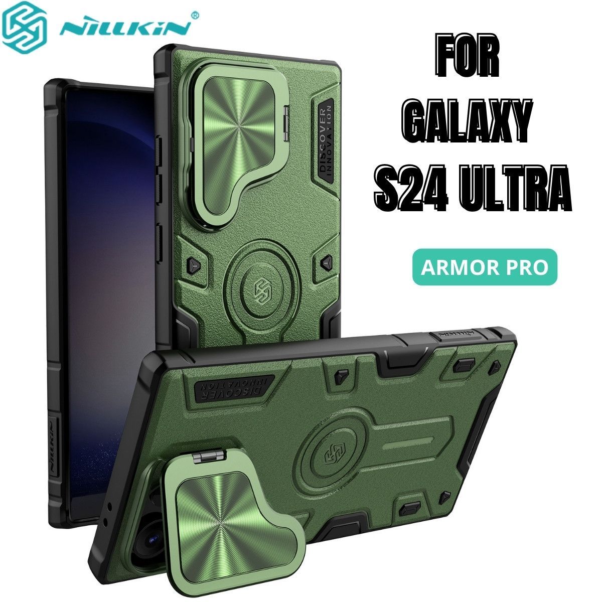 NILLKIN - Case Nillkin Armor Green - Galaxy S24 Ultra