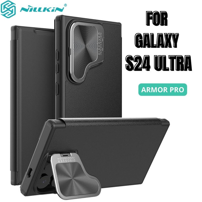 NILLKIN - Case Nillkin Qin Leather Black - Galaxy S24 Ultra