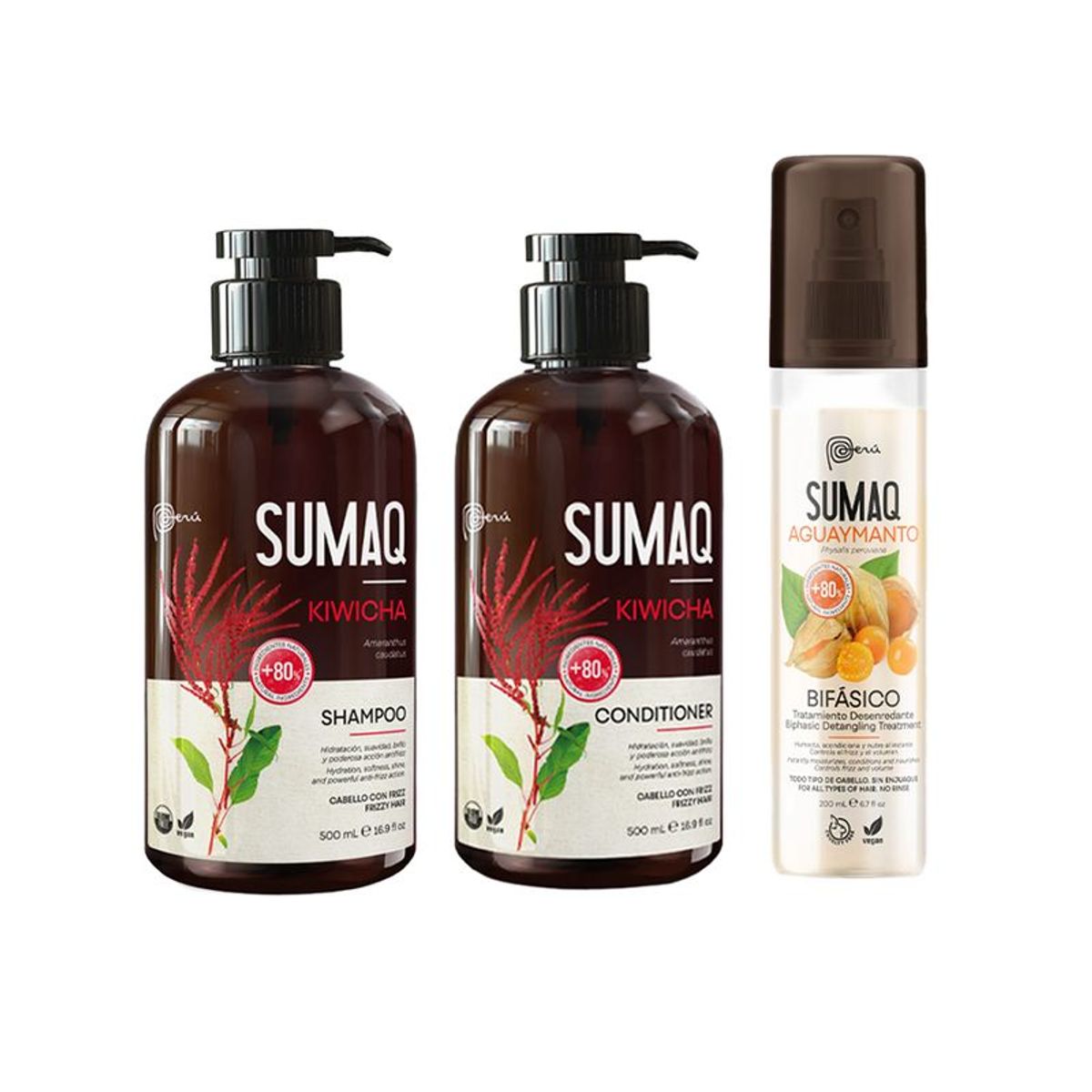 SUMAQ - Shampoo + Acondicionador SUMAQ Kiwicha + Spray Aguaymanto