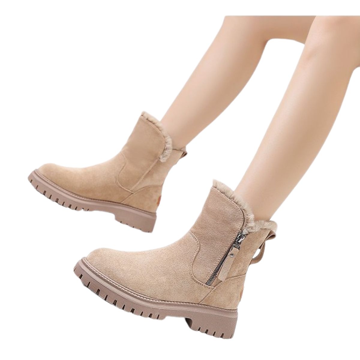 BLWOENS - Botas para Mujer-Beige
