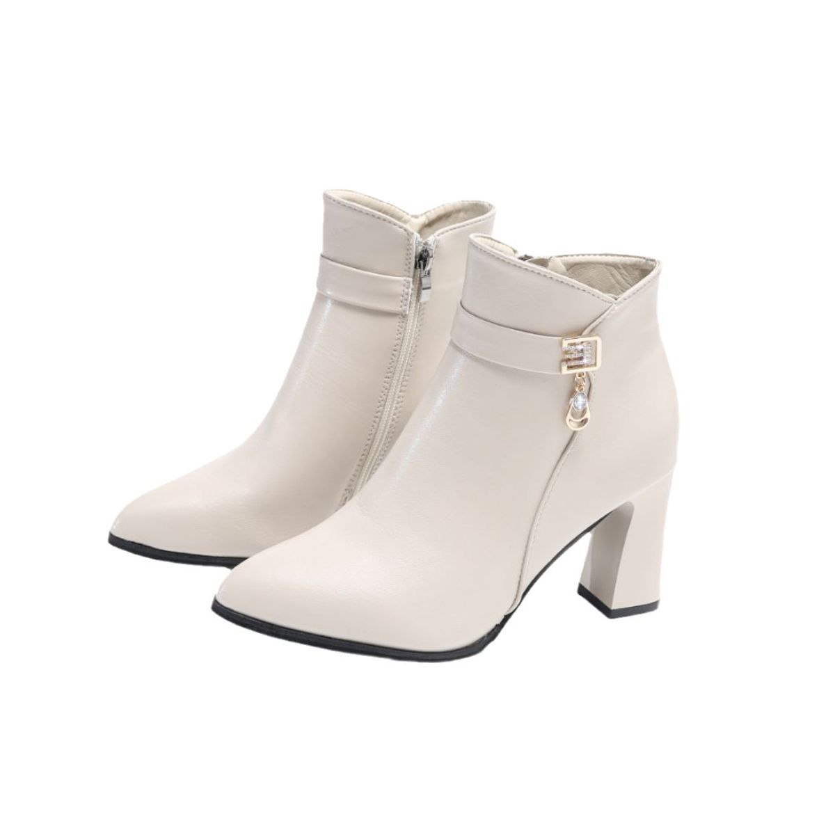 BLWOENS - Botas para Mujer-Beige