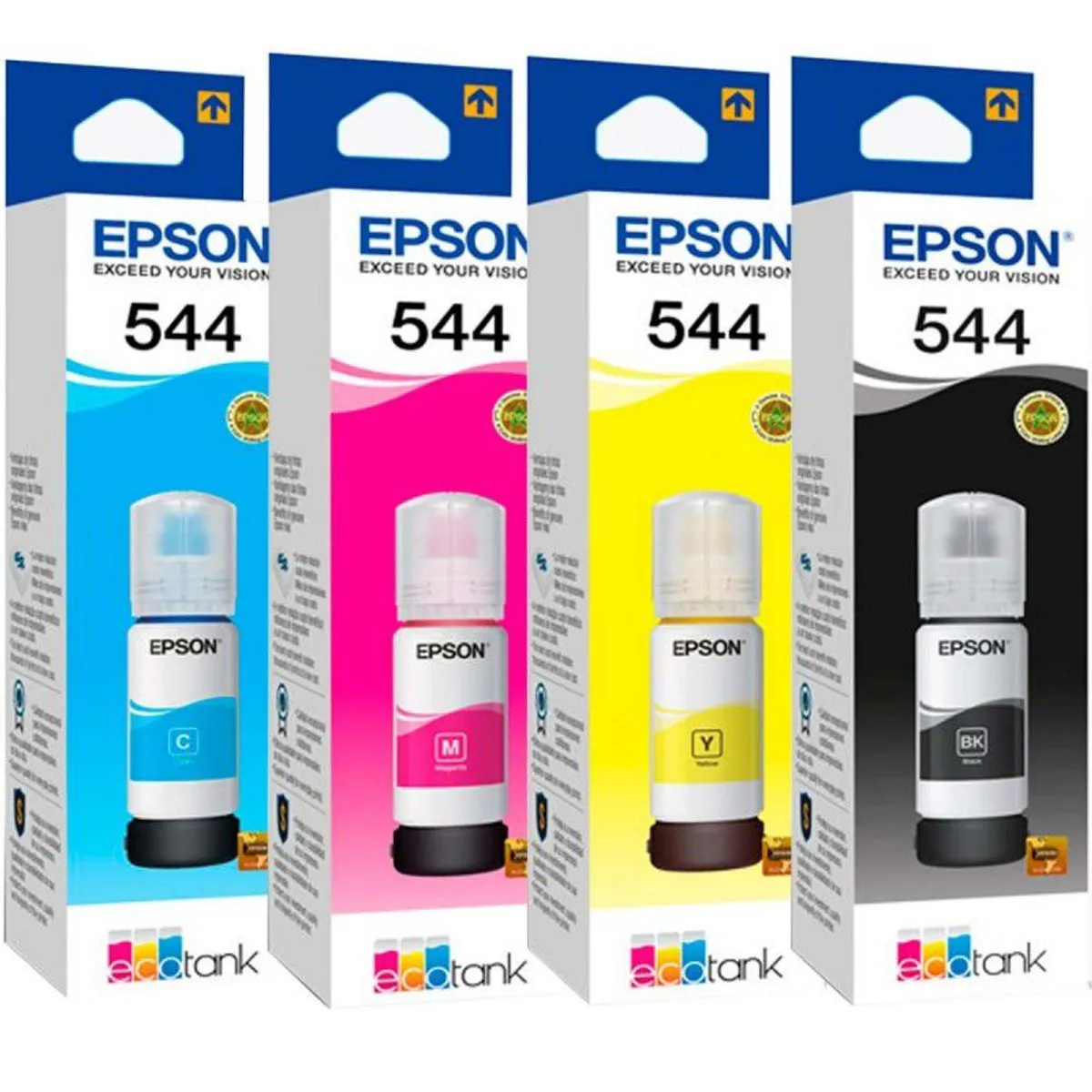 EPSON - Botella tinta epson t544 544 kit x4 COLOR L3210 L3150 L3250 L3160 15c