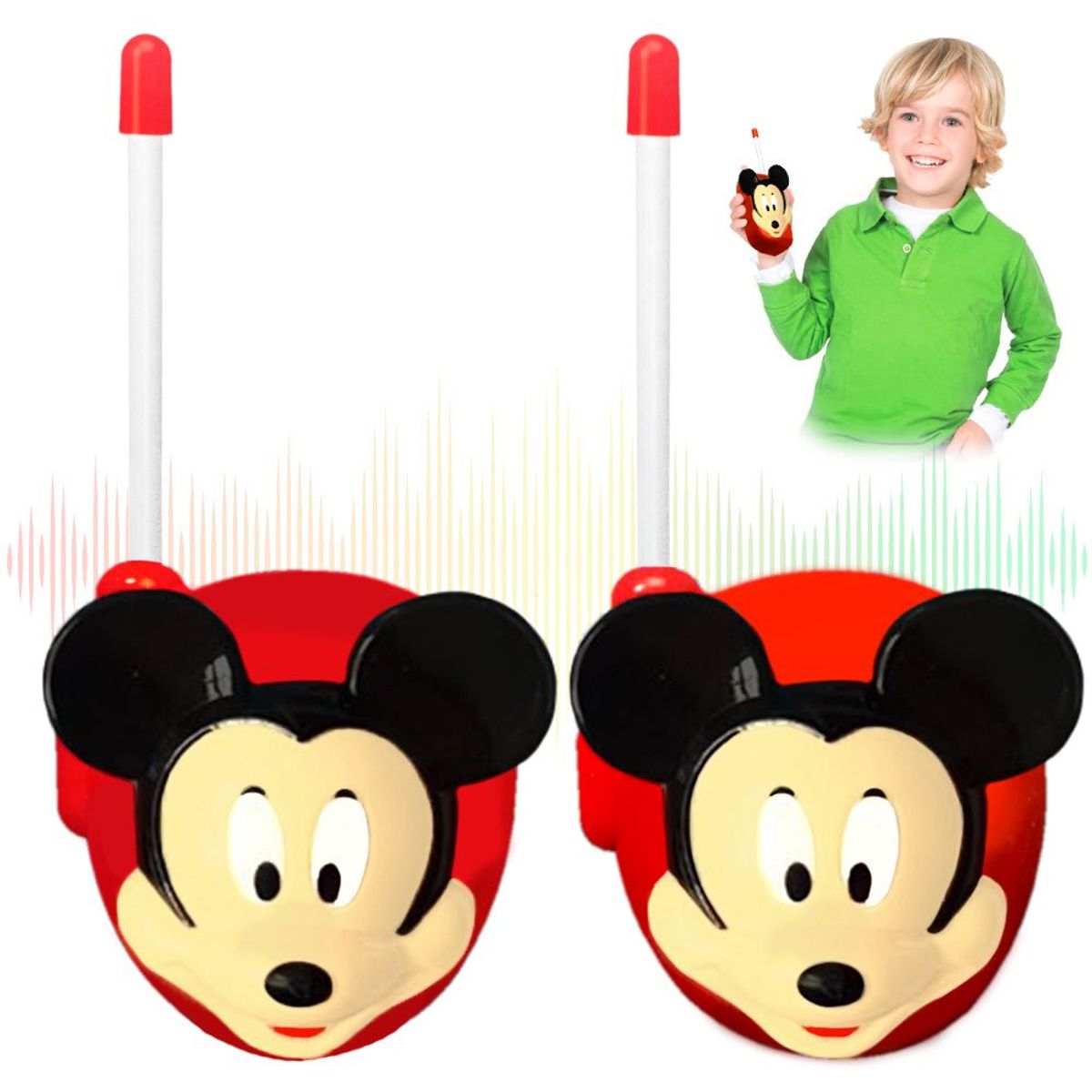 DISNEY - Walkie Talkies Inalámbrico Intercomunicador Mickey Mouse