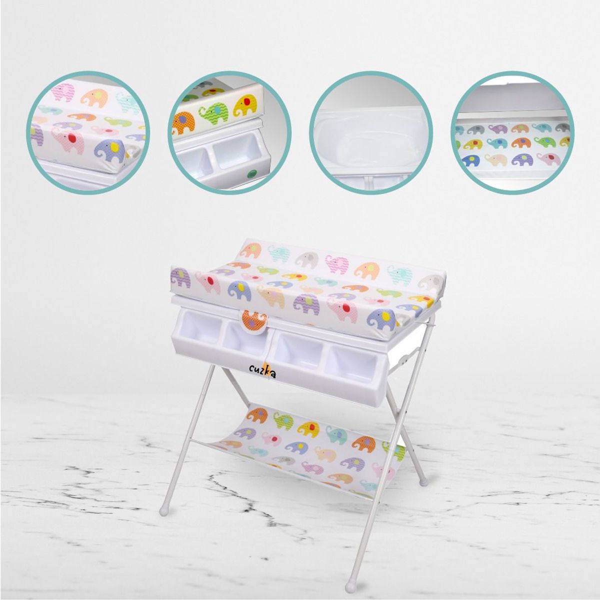 CUZKA - Bañera 2 Pisos Plegable »ELEFANTES»