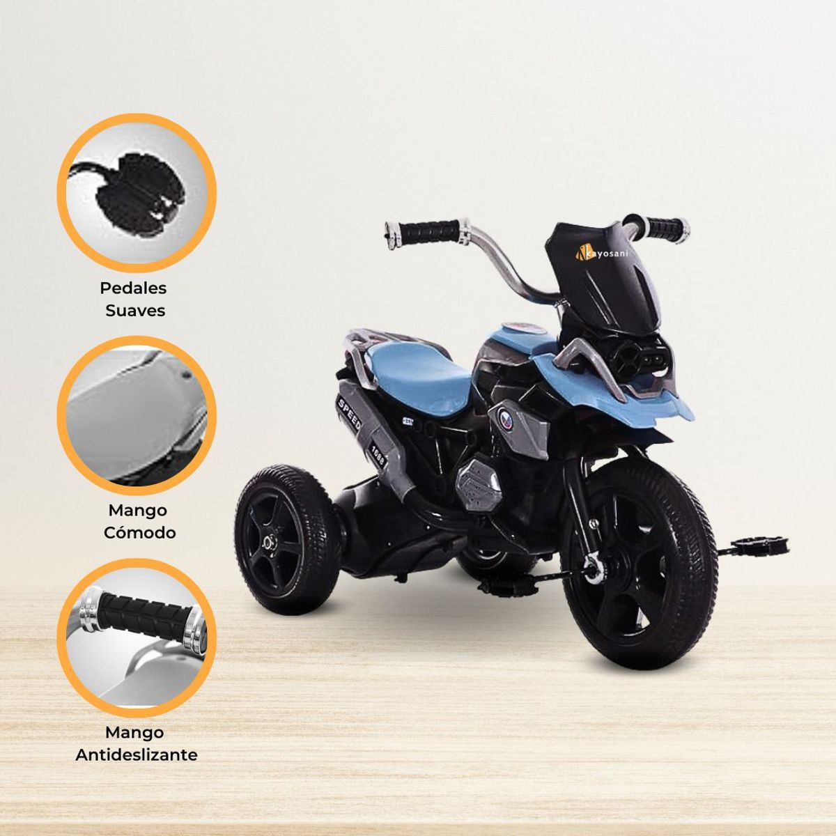 CUZKA - Moto a Pedal para Niños «DERBI» Blue