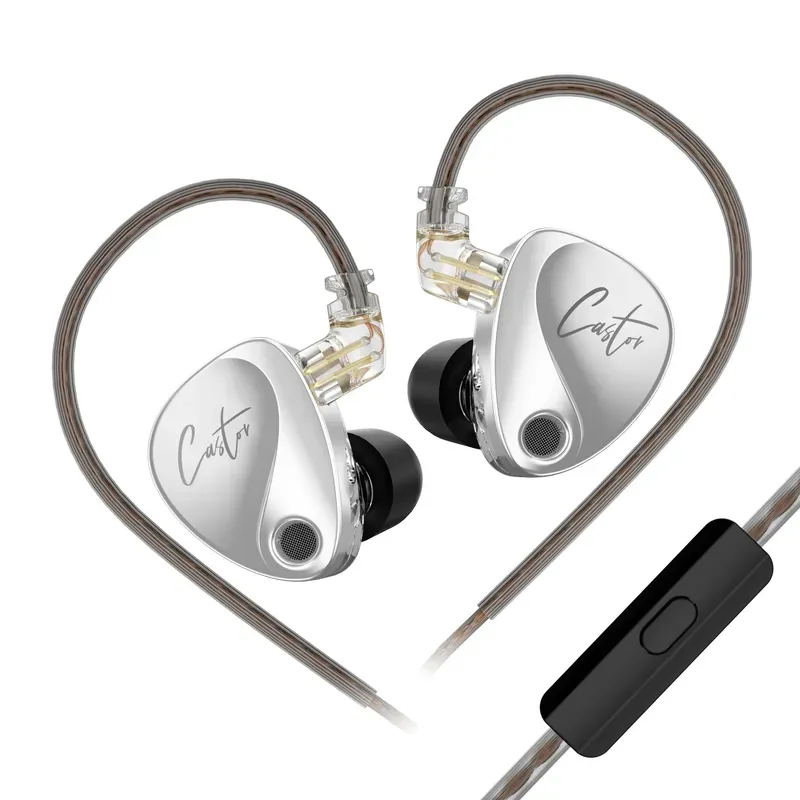 KZ - Audífonos In-Ear KZ Castor con graves dinámicos-Con MIC Auriculares