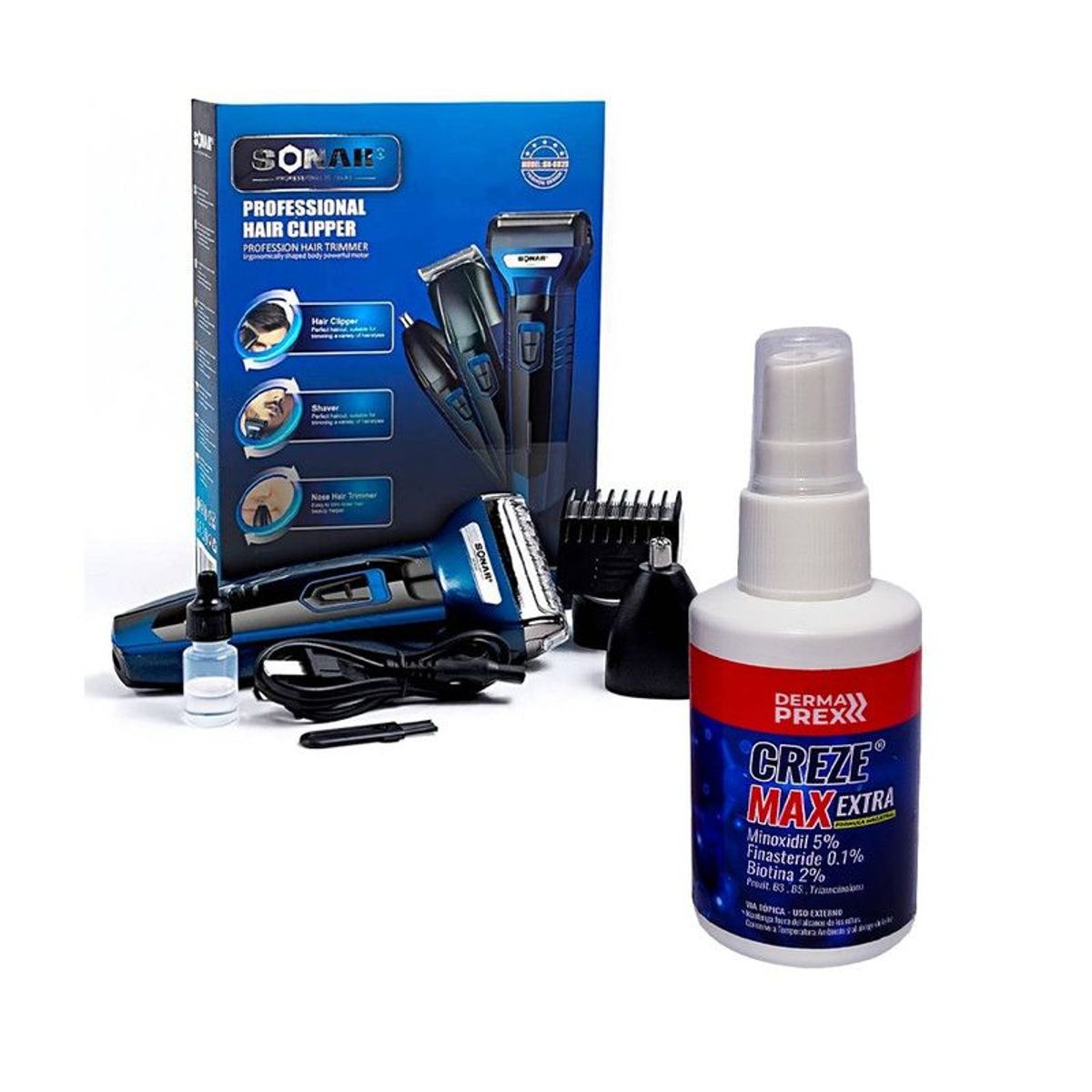 SONAR - Afeitadora Sonar 3 en 1 + Creze Max Extra