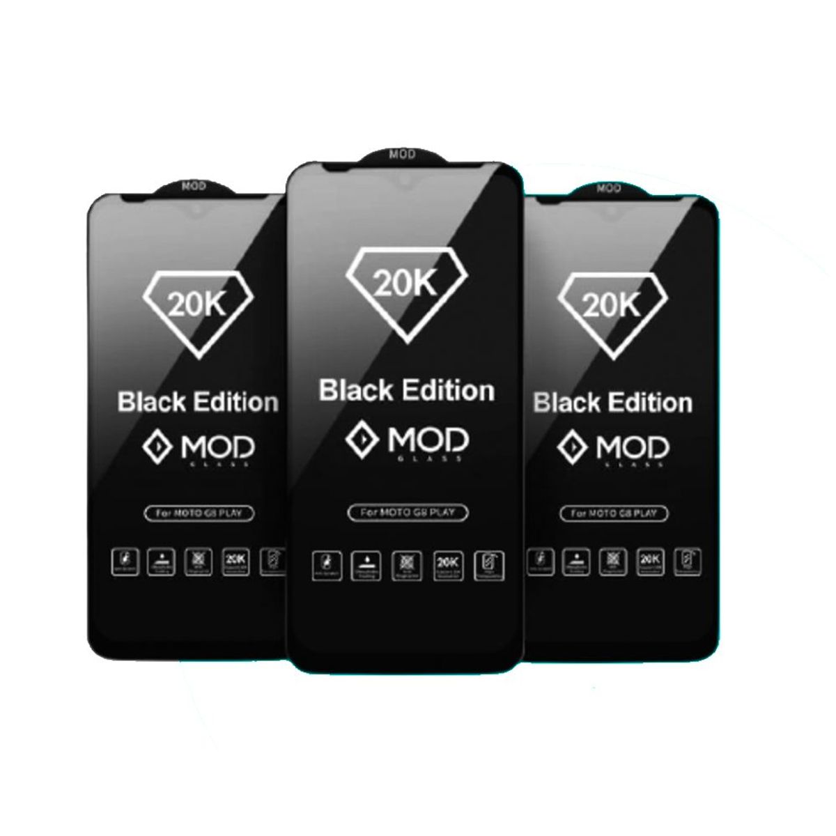 GENERICO - Mica para iPhone 6 Plus Black Edition 20K Antishock Resistente