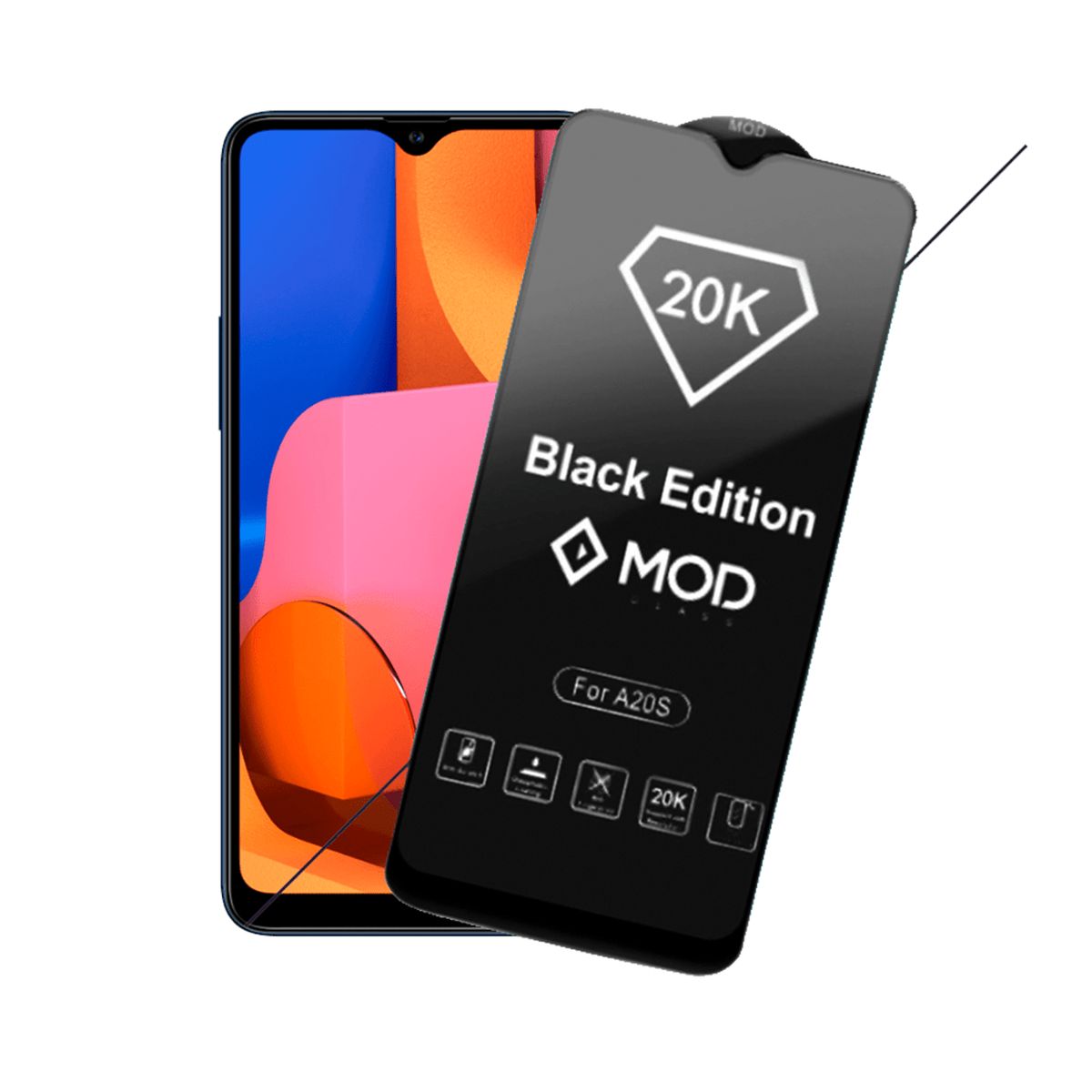 GENERICO - Mica para Xiaomi Redmi 9C Black Edition 20K Antishock Resistente