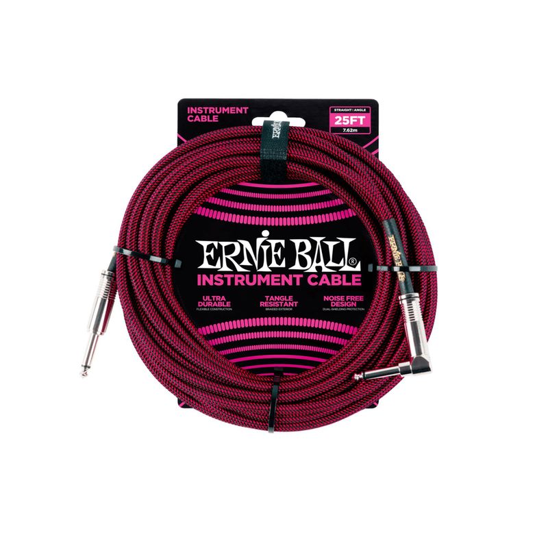 ERNIE BALL - Cable Ernie Ball BLK/RED 7, 6 m P06062