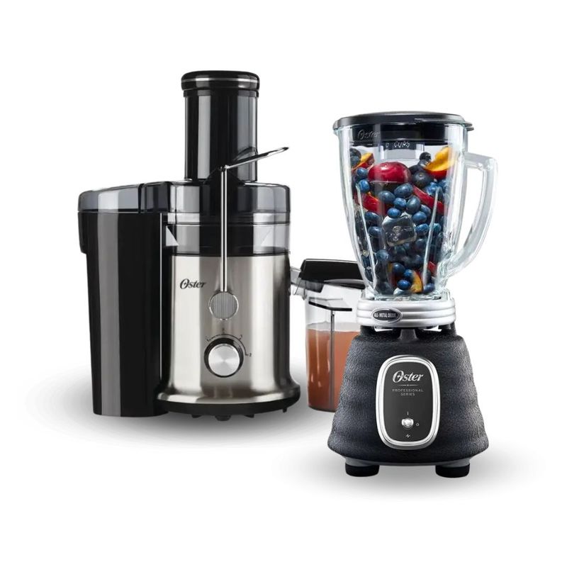 OSTER - Combo Extractor FPSTJE320S + Licuadora serie profesional BLSTBPST