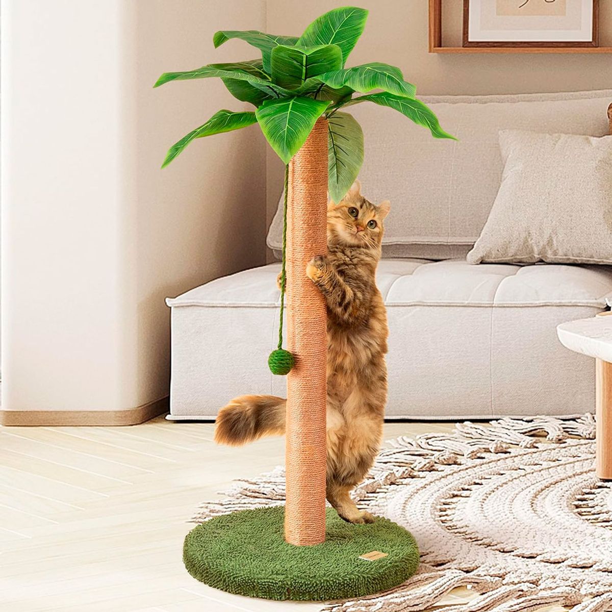 QUE PATAS PET SHOP - Rascador Árbol Palmera Juguete Para Gatos