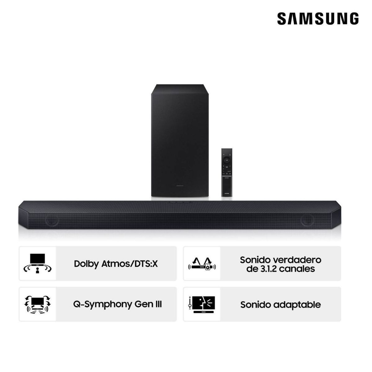 SAMSUNG - Soundbar Samsung Bluetooth 312 CH HW-Q600F - Nuevo