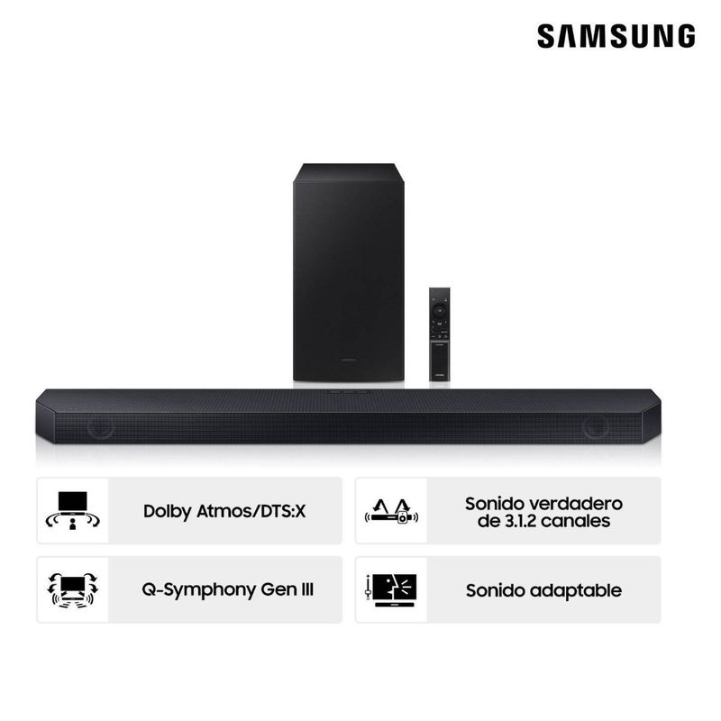 SAMSUNG - Soundbar Samsung Bluetooth 312 CH HW-Q600CPE - Nuevo