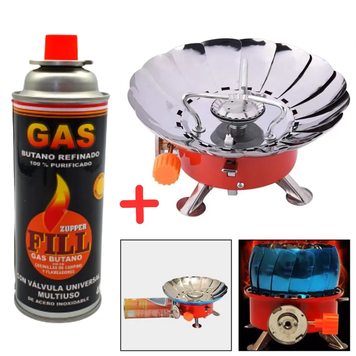OEM - Mini Cocina Portatil Campamento Camping + 01 Gas Butano.