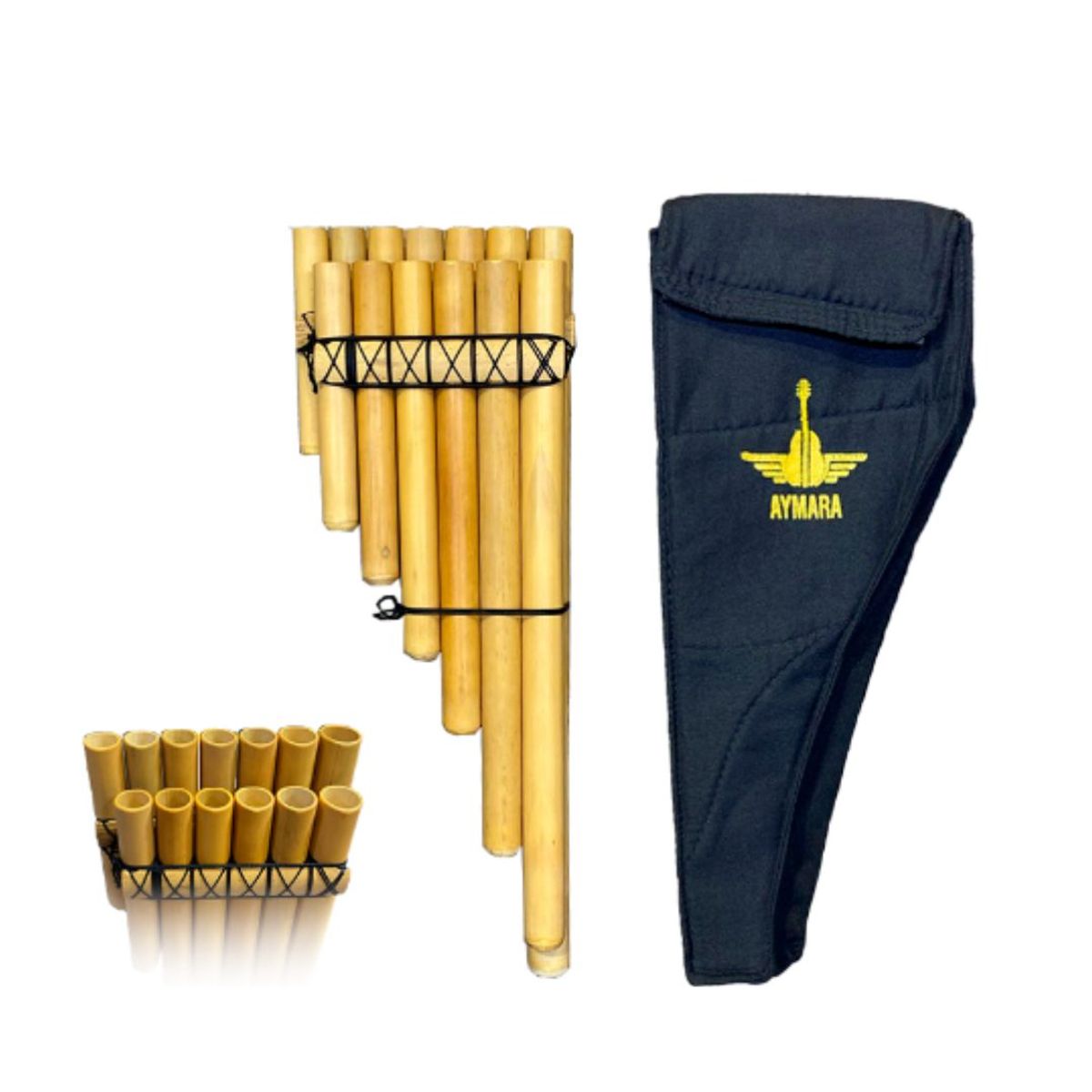 GENERICO - Zampoña AYMARA de 7 y 6 tubos con Funda AF-440