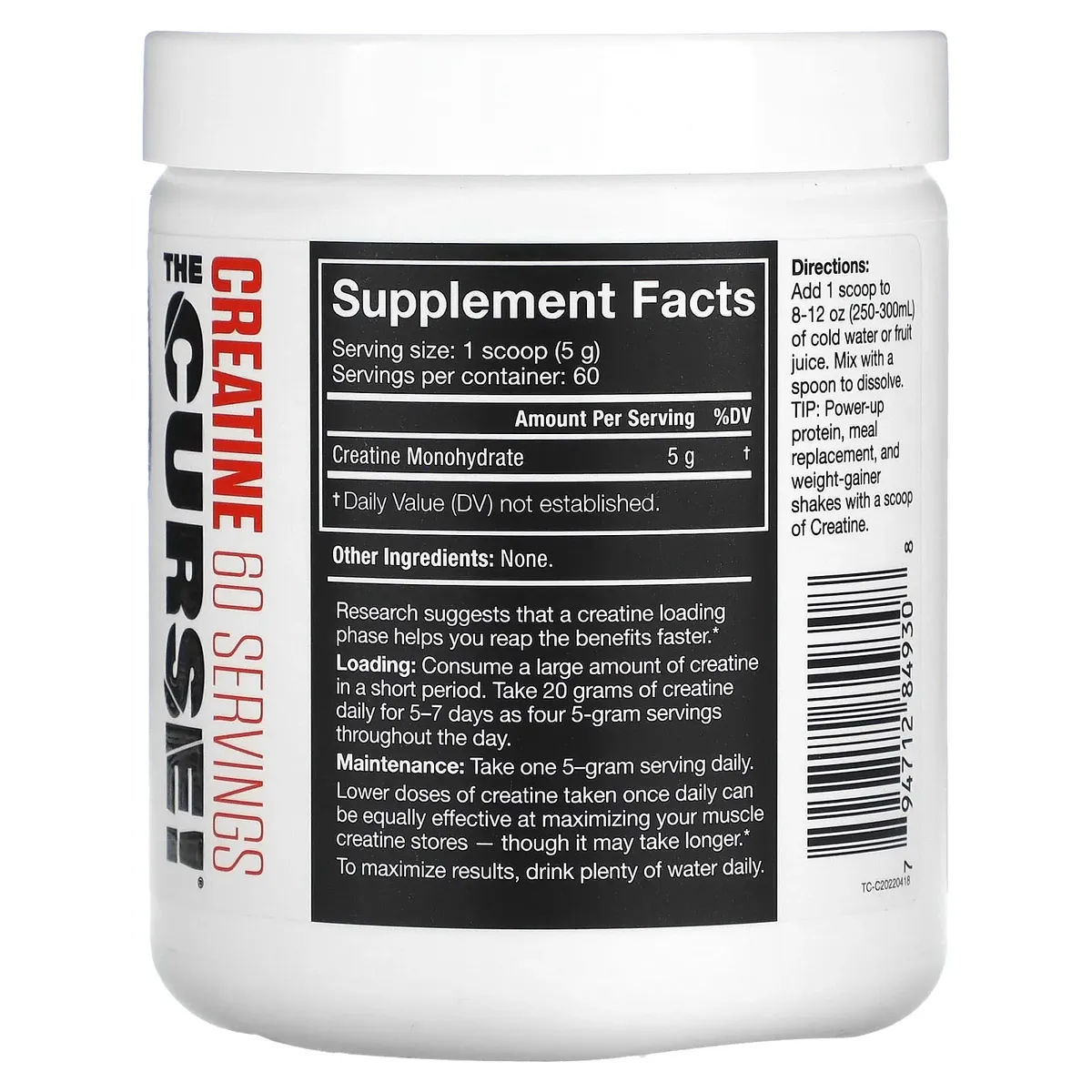 JNX SPORTS - Creatina monohidratada The curse 300 gr jnx sports