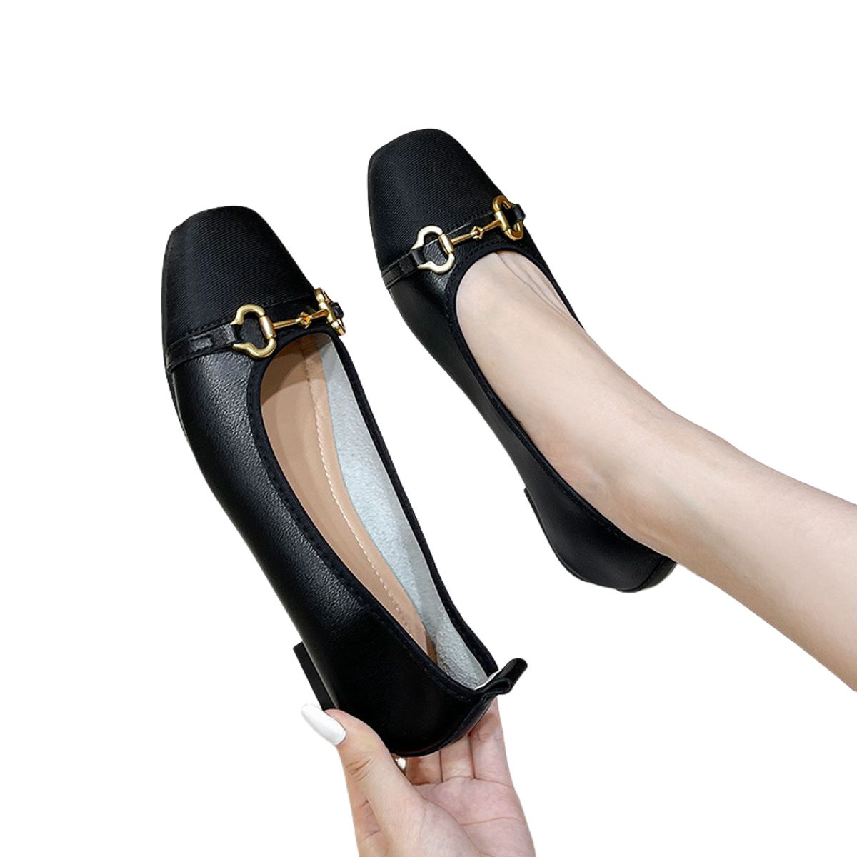 BLWOENS - Zapatos planos para Mujer -Negro