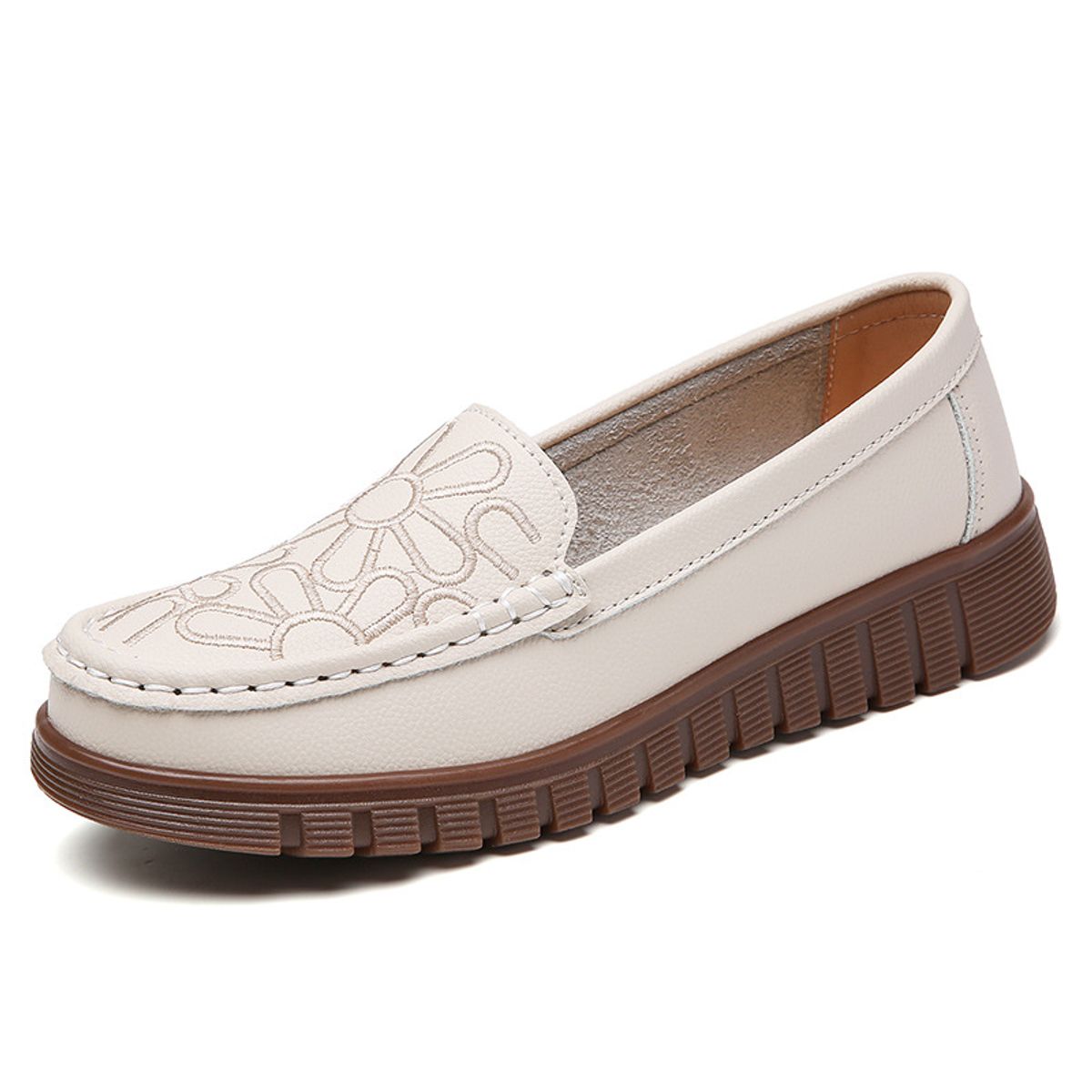 BLWOENS - Zapatos planos para Mujer -Beige