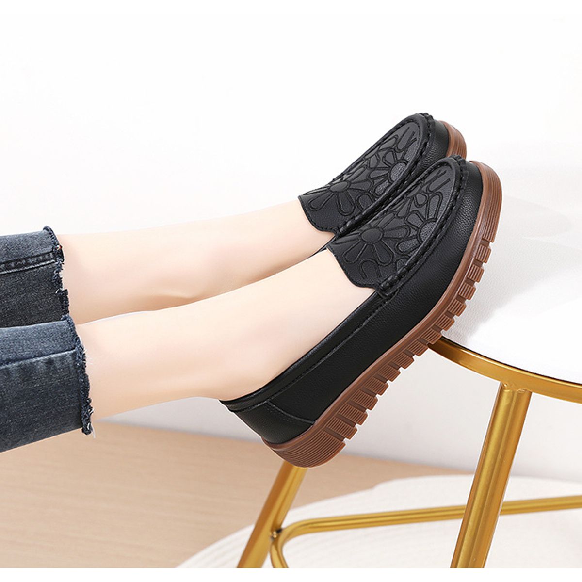 BLWOENS - Zapatos planos para Mujer -Negro