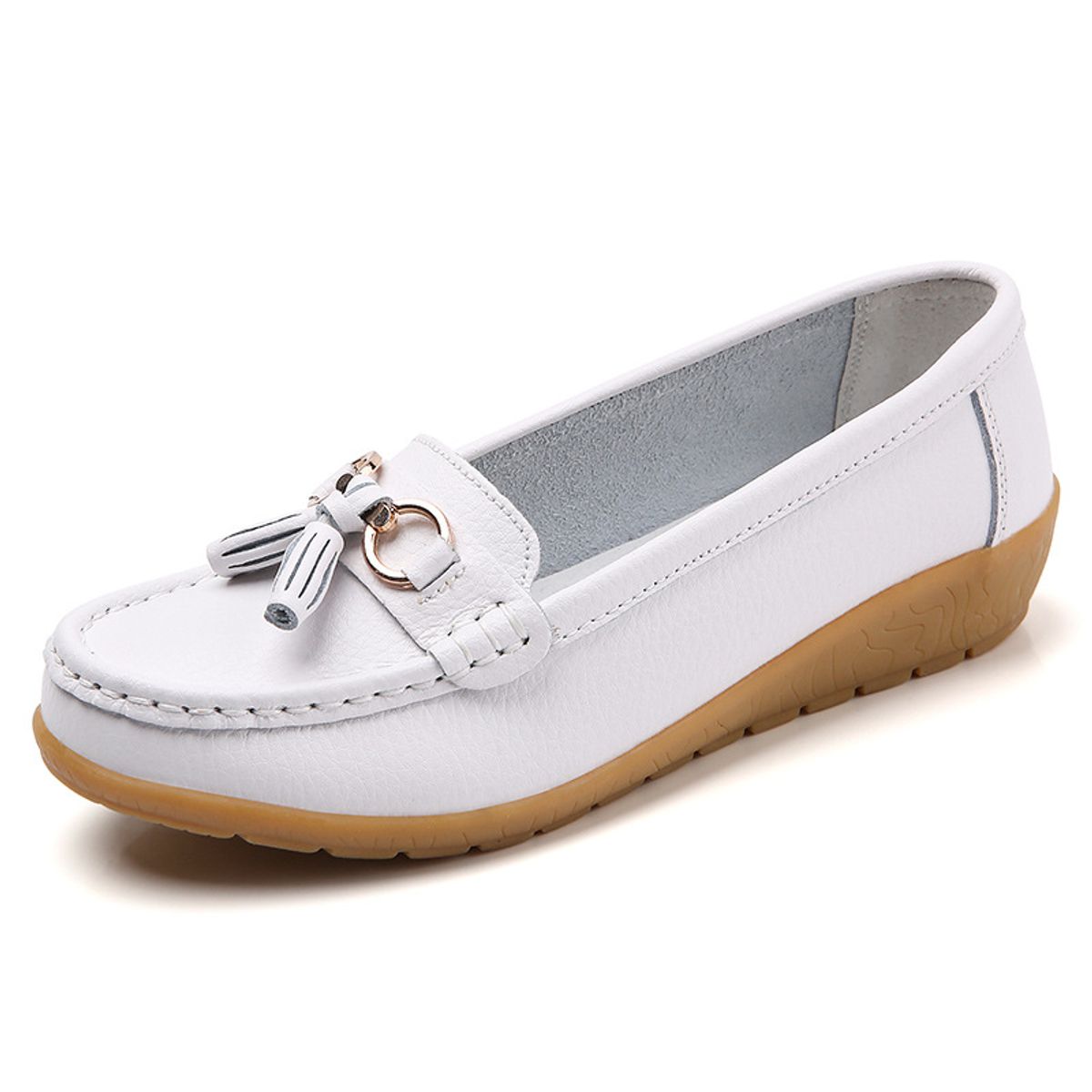 BLWOENS - Zapatos planos para Mujer -Blanco