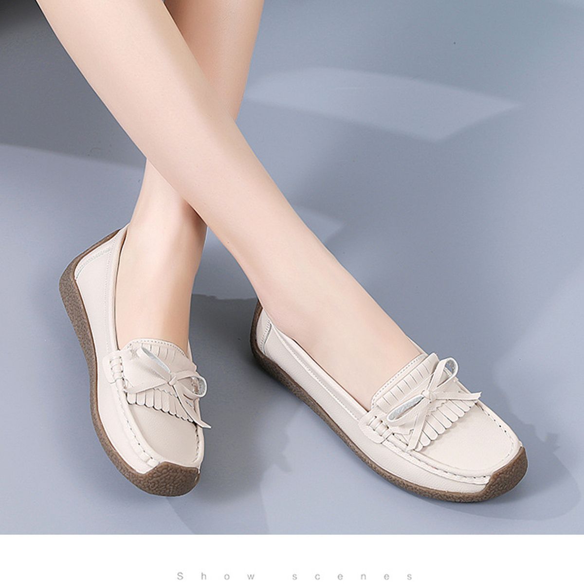 BLWOENS - Zapatos planos para Mujer -Blanco
