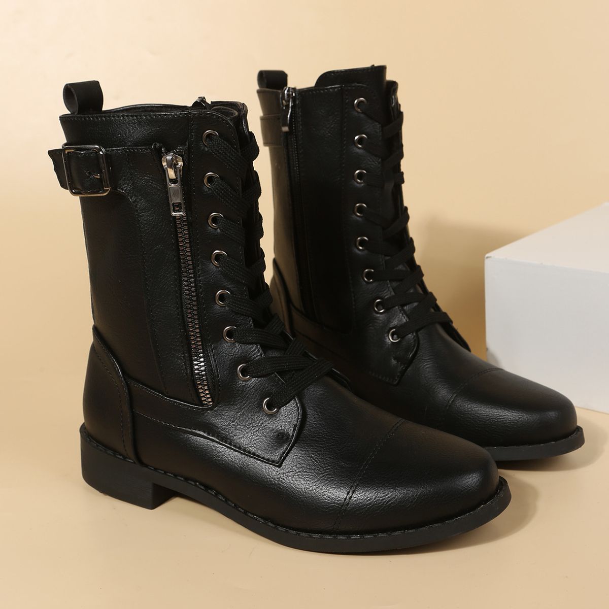 BLWOENS - Botas para Mujer-Negro