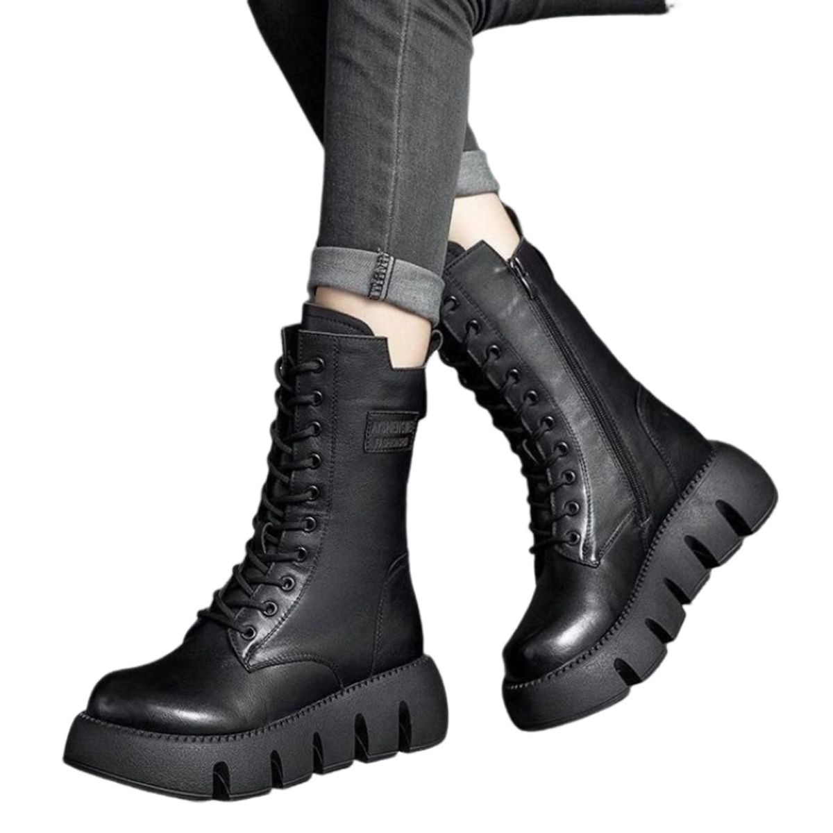 BLWOENS - Botas para Mujer-Negro