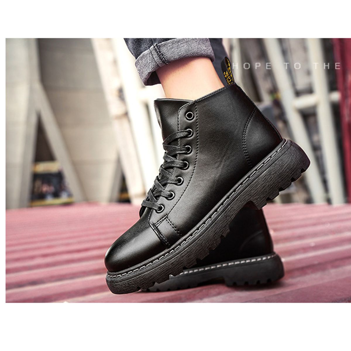 BLWOENS - Botas para Hombre-Negro