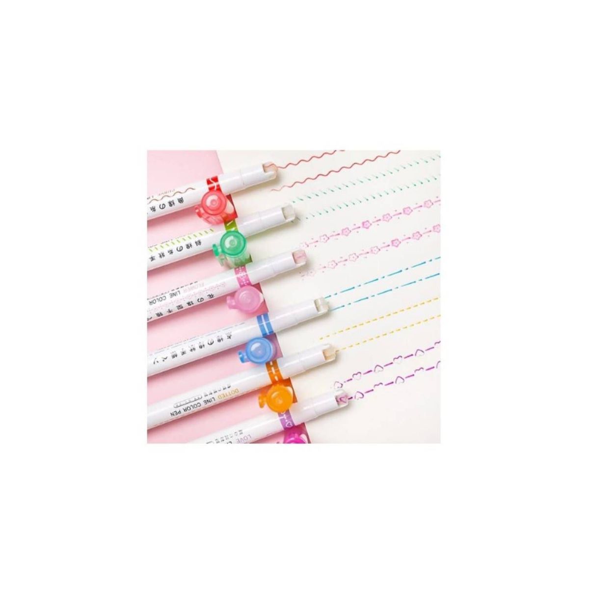 GENERICO - SET X6 ROTULADORES KAWAI CON DISEÑO