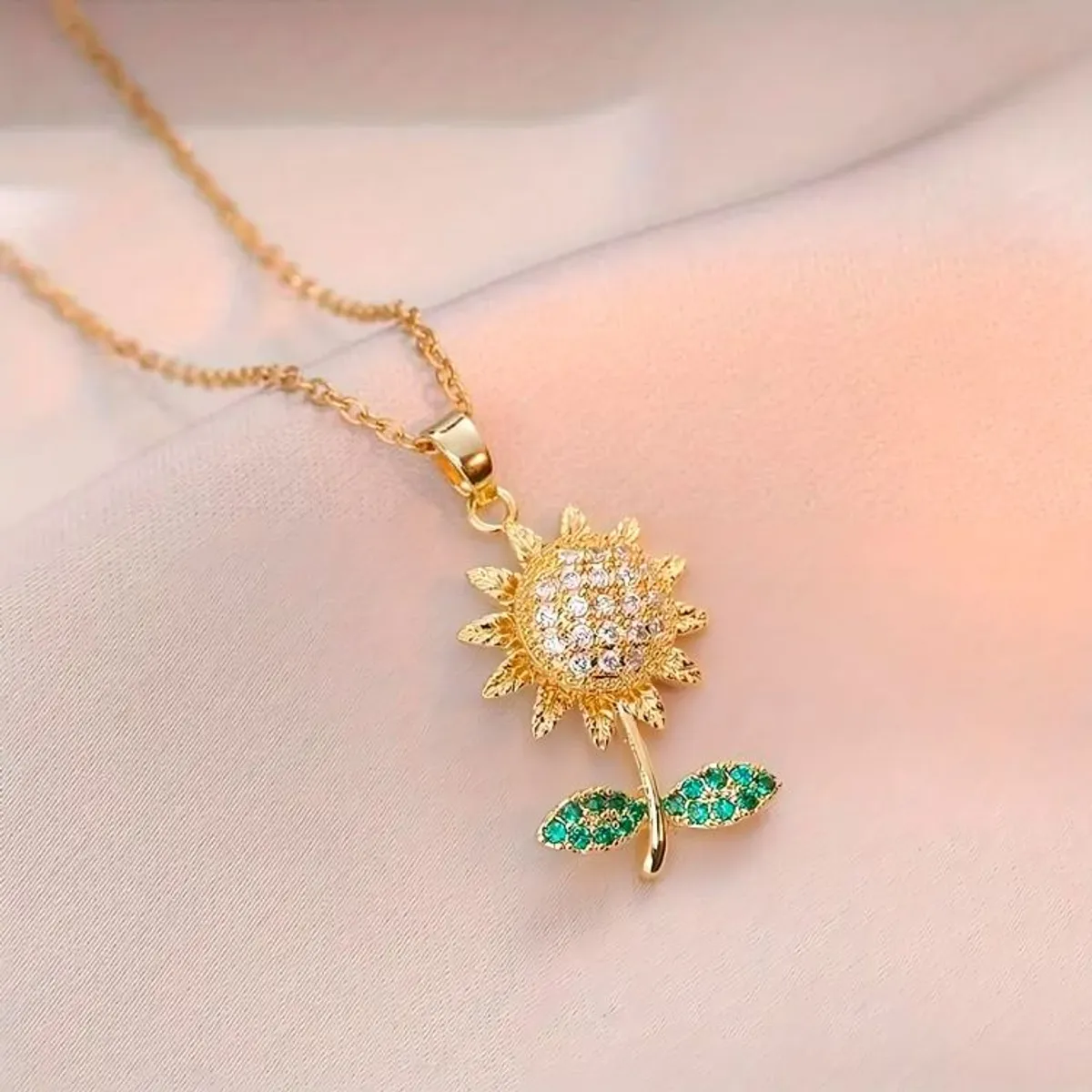 GENERICO - Collar girasol antiestress giratorio para Mujer