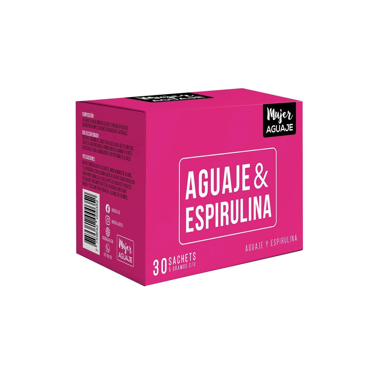 MUJER AGUAJE - Espirulina & Aguaje Caja de 30 sachets de 5g c/u Mujer Aguaje