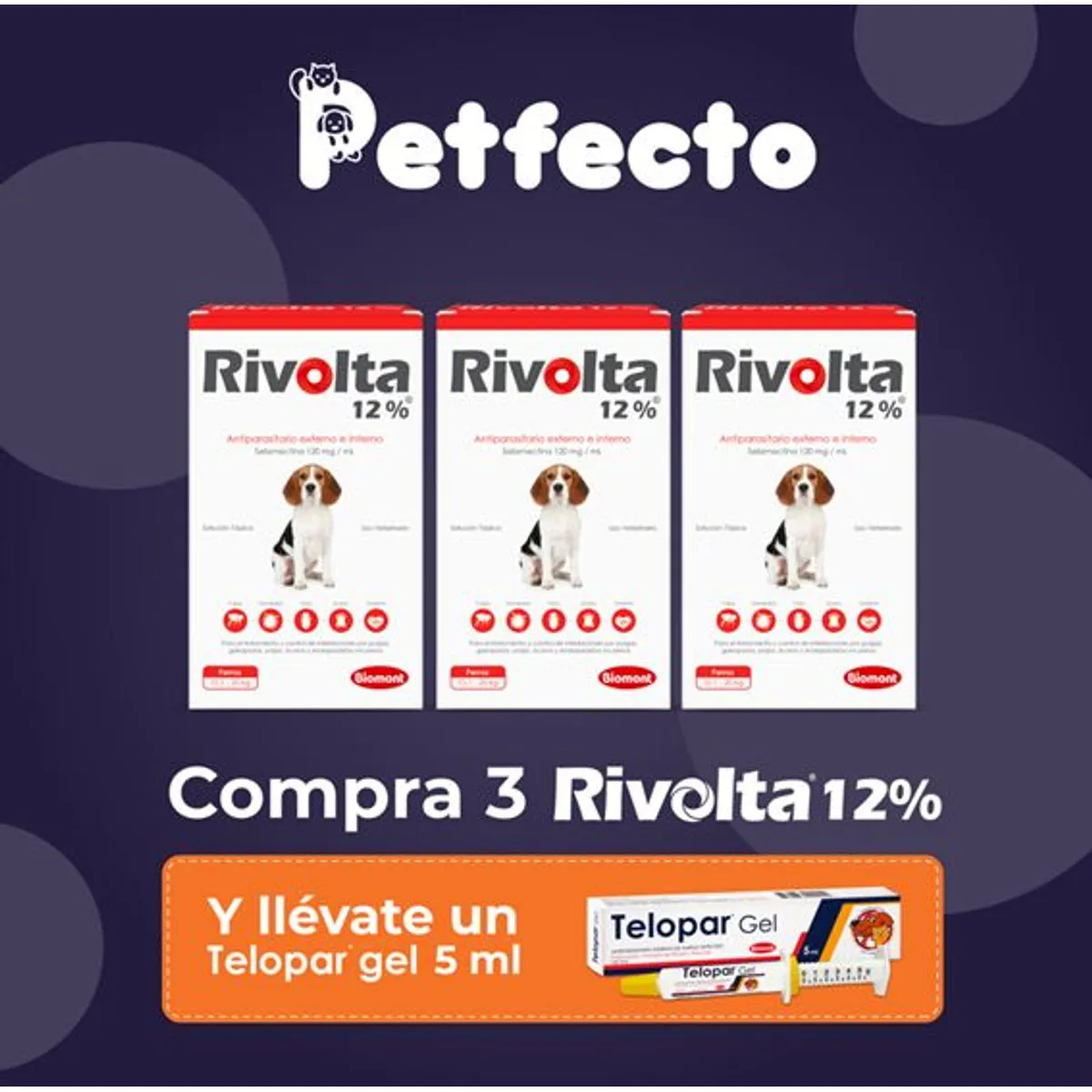 RIVOLTA - ANTIPULGAS RIVOLTA 12% X 1 mL (10.1 - 20 kg.) - 3 PIPETAS