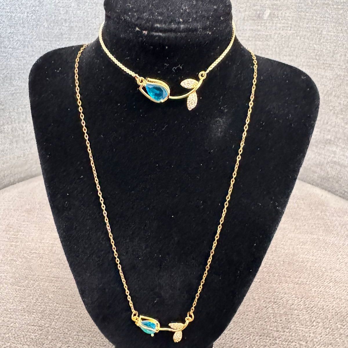 GENERICO - Collar y pulsera de tulipán dorado y morado para mujeres y niñas