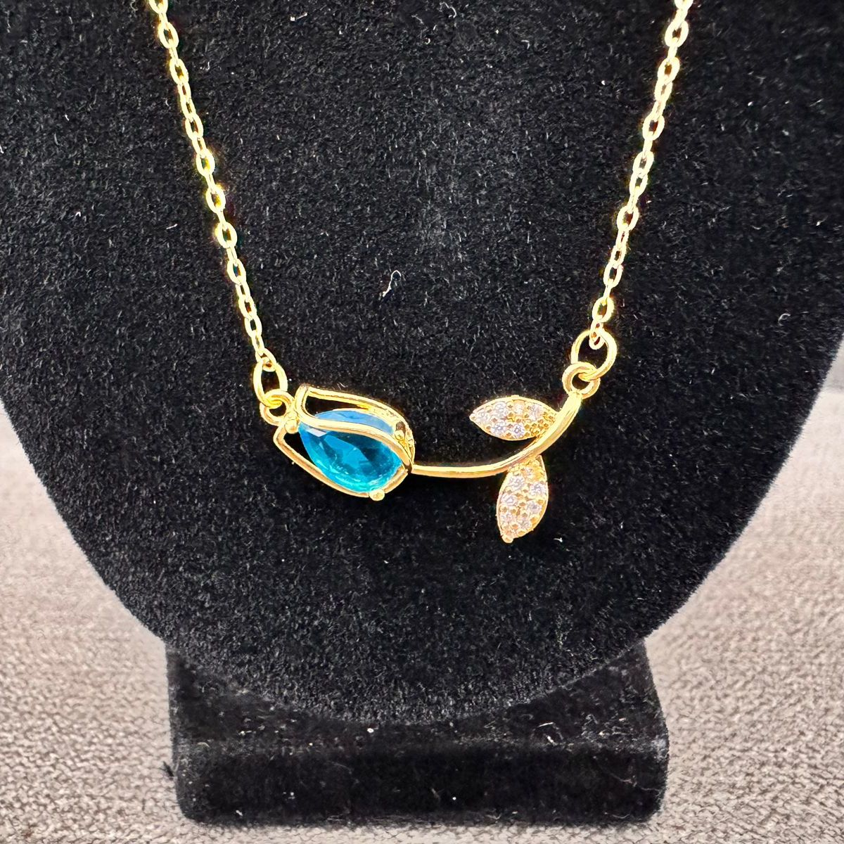 GENERICO - Collar y pulsera de tulipán dorado y morado para mujeres y niñas