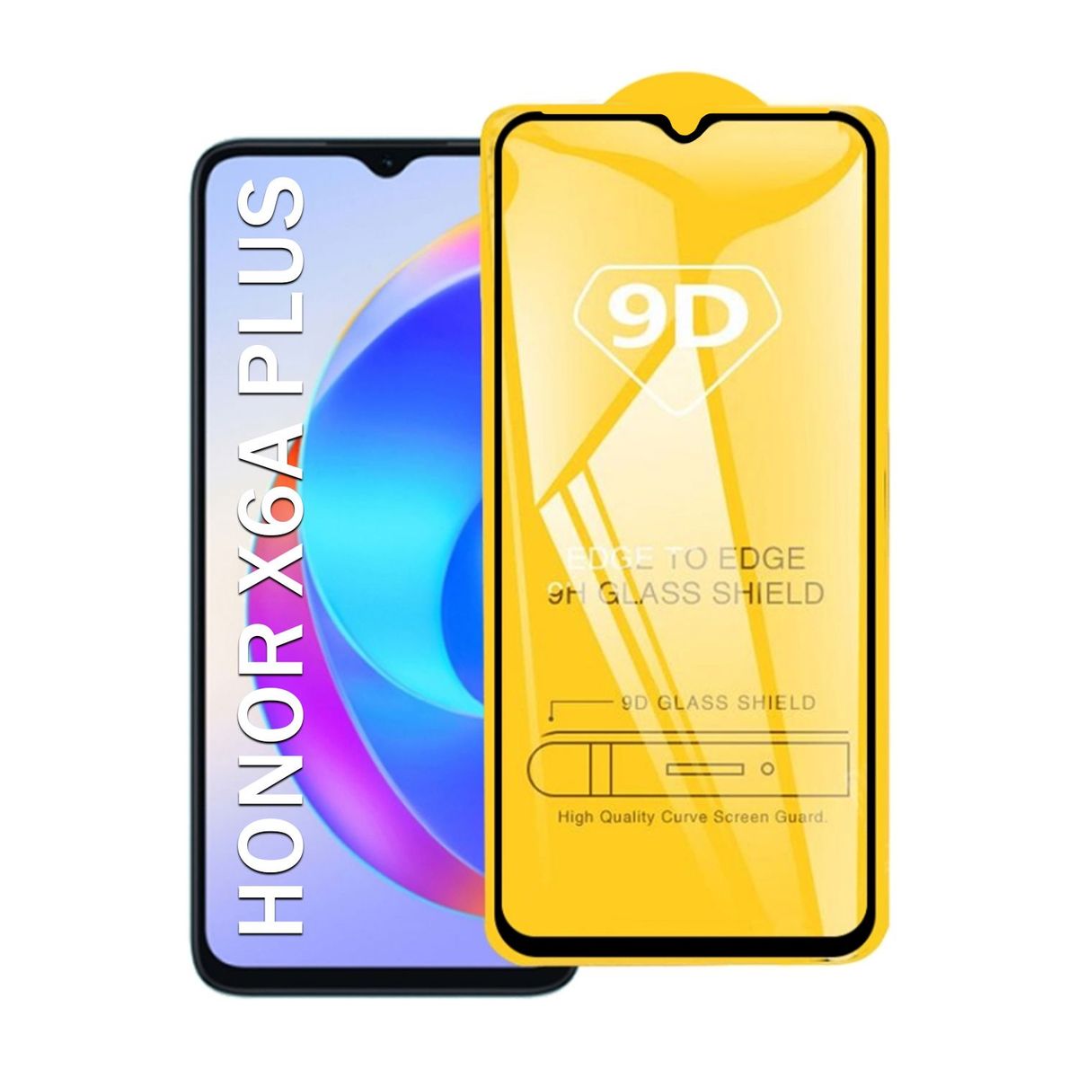 GENERICO - Mica Vidrio Templado Pantalla 3D HONOR X6A PLUS  TRANSP - NEGRO