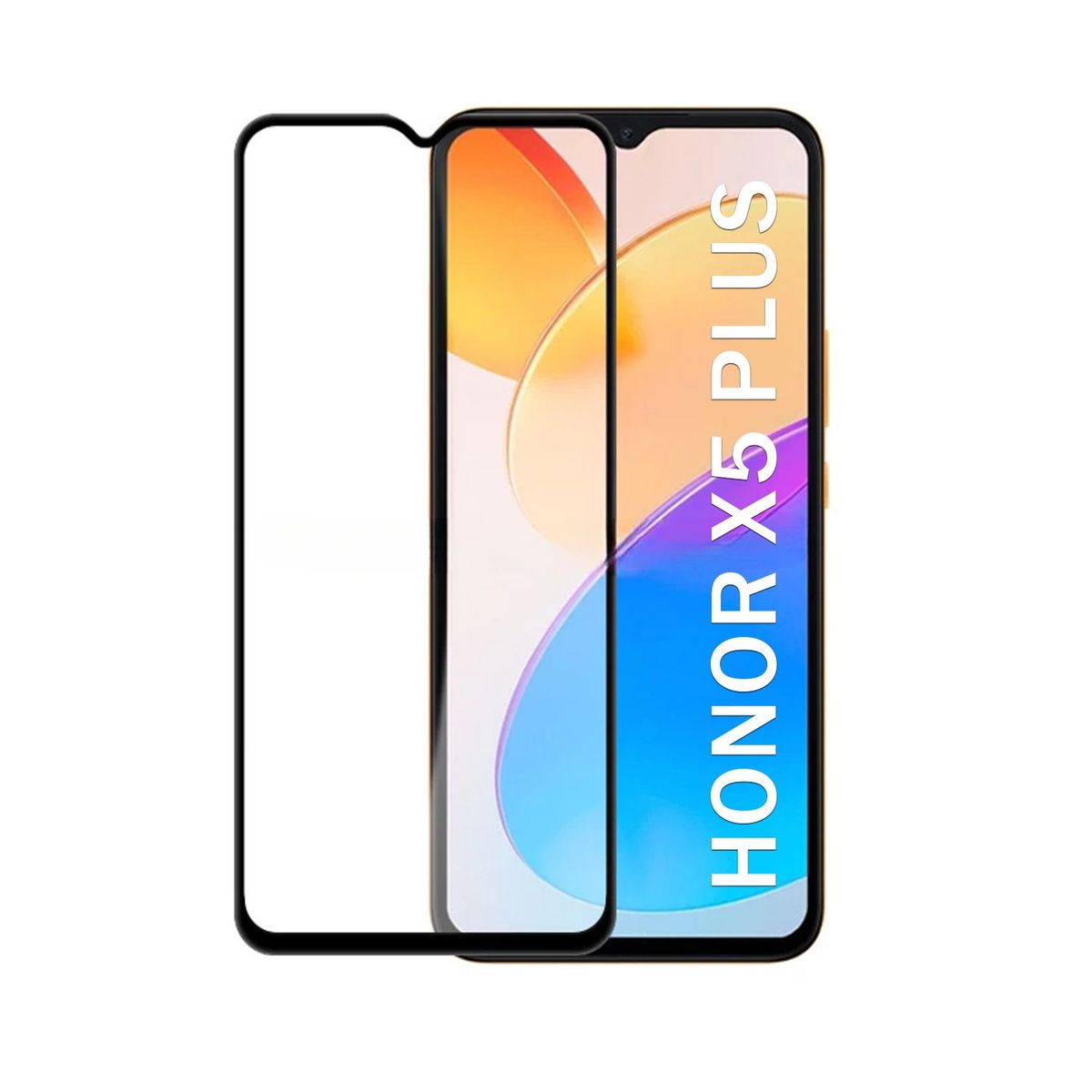 GENERICO - Mica Vidrio Templado Pantalla 3D HONOR X5 PLUS  TRANSP - NEGRO