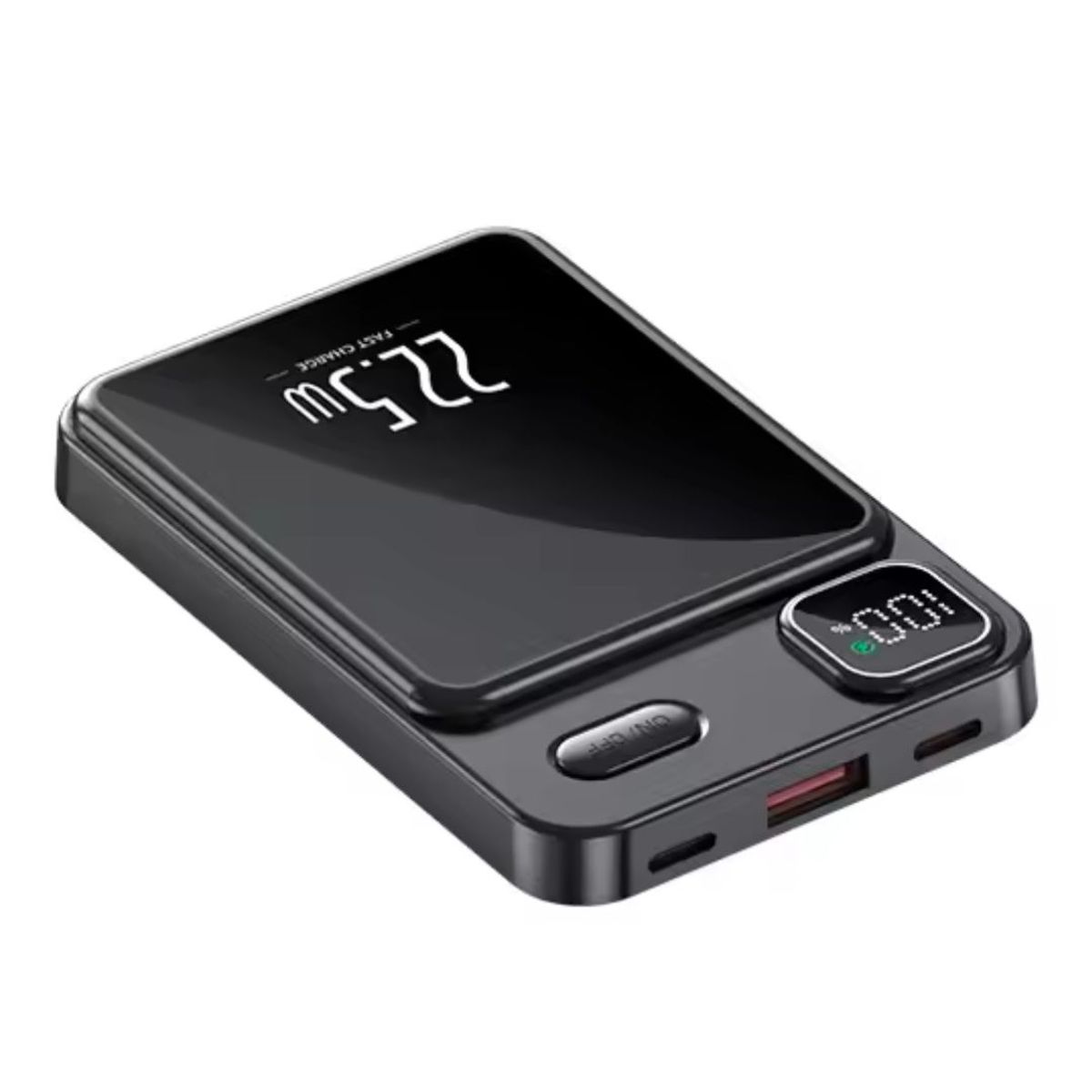 SUPER - Power Bank Magnético SUPER Carga Inalámbrica 15000mAh CP01 - Negro