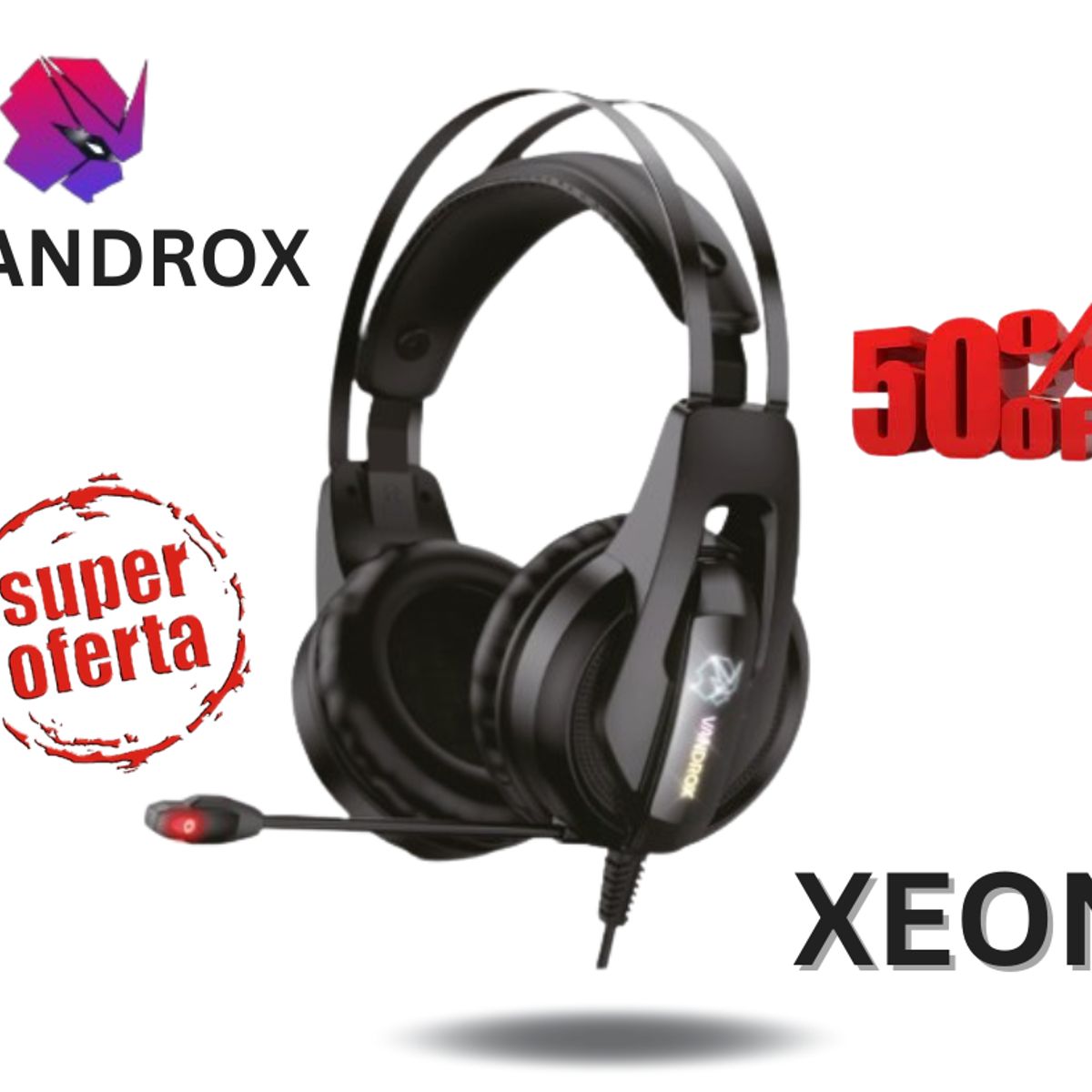 GENERICO - AUDIFONO GAMING VANDROX XEON NEGRO RGB