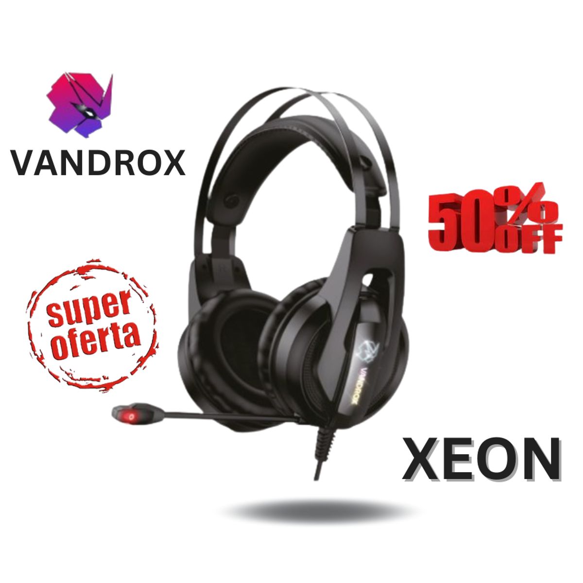 GENERICO - AUDIFONO GAMING VANDROX XEON NEGRO RGB