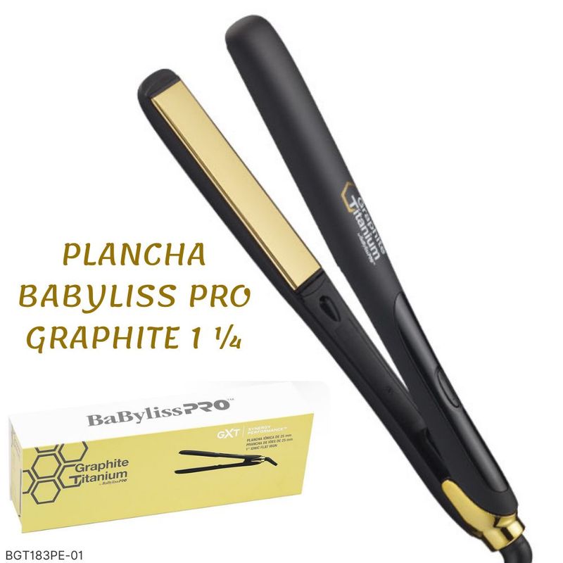BABYLISS PRO - Plancha Babyliss Pro Graphite Titanium Iónica 32 mm 1 1/4 - BGT183PE