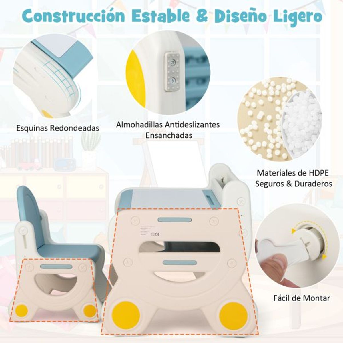 PERU IMPORTACIONES - Mesa Escritorio Pizarra  Infantil  Multifuncional