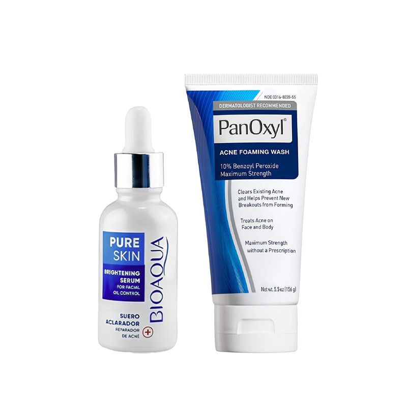 BIOAQUA - Serum Pure Skin Antiacné + Crema Limpiadora Facial Panoxil